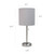 Stick Lamp with USB Charging Port and Drum Shade - 19.5" - Silver and Gray - IMAGE 6