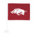 14" x 11" NCAA University of Arkansas Razorbacks Automotive Car Flag - IMAGE 1