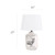 Buck Farmhouse Table Lamp with Tapered Shade - 17" - White and Black