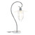 Curved Metal Table Lamp with Glass Shade - 22.25" - Silver - IMAGE 3