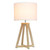 Interlocked Triangular Wooden Table Lamp with Shade - 19" - White and Beige - IMAGE 3