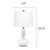 Dollop Glass Table Lamp with Shade - 23.5" - White