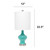 Paseo Table Lamp with Drum Shade - 22.5" - White and Teal