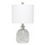 Hammered Glass Jar Table Lamp with Shade - 20" - White and Gray - IMAGE 1