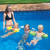 Set of 2 Inflatable Blue Elephant Animal Fun Swimming Pool Arm Floats For Kids, 7.5-Inch