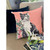 Cat with Flowers Decorative Square Throw Pillow - 18" - White and Pink - IMAGE 2
