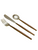 Stainless Steel Six Service Flatware Set - Brown - 18pc - IMAGE 1