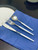 Hammered Stainless Steel Twelve Service Flatware Set - Silver and White - 36pc - IMAGE 4