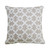 Geometric Square Throw Pillow - 20" - White and Beige - IMAGE 1