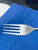 Stainless Steel Salad Fork Flatware Set - Silver and White - 6pc - IMAGE 4