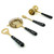 Hammered Bartending Kit Bar Tools - Gold and Black - 4pc - IMAGE 1