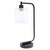 Desk Lamp with Glass Shade and USB Port - 19" - Matte Black - IMAGE 1