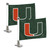 Set of 2 NCAA University of Miami Hurricanes Ambassador Car Flags 6" x 4" - IMAGE 1