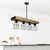 Farmhouse Beam Hanging Pendant Lights - 47.5" - Matte Black and Brown - IMAGE 6