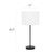 Stick Lamp with Drum Shade - 22.5" - Black and White - IMAGE 4