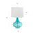 Draping Glass Table Lamp with Tapered Shade - 24" - Blue and White - IMAGE 3