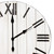 Country Rustic Farmhouse Round Wooden Wall Clock - 21" - White and Black - IMAGE 4