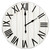 Country Rustic Farmhouse Round Wooden Wall Clock - 21" - White and Black