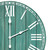 Country Rustic Coastal Round Wooden Wall Clock - 23" - Blue and White - IMAGE 4