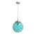 Round Netted Glass Pendant Light with Rope - 12" - Blue and Brown - IMAGE 1