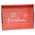 "Freedom" Rectangular Wooden Accent Tray with Handles - 15.5" - Red and White - IMAGE 1