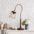 Curved Arm Table Lamp with Cage Shade - 25" - Bronze Tone