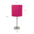 Stick Table Lamps with Round Shades - 19.5" - Dark Pink - Set of 2 - IMAGE 5