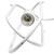 Elongated Hanging Pendant Ceiling Light Fixture - 45" - White and Clear