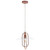 Elongated Hanging Pendant Ceiling Light Fixture - 45" - Rose Gold and Clear