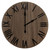 Round Wooden Wall Clock - 21" - Brown and Black - IMAGE 1