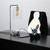 Desk Lamp with Glass Shade and USB Port - 19" - Silver and Clear - IMAGE 2