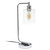 Desk Lamp with Glass Shade and USB Port - 19" - Silver and Clear