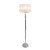Chrome-Finish Floor Lamp with Hanging Crystals Shade - 61.5" - Silver and White - IMAGE 4
