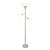 71" Silver Torchiere Floor Lamp with Two Reading Lights - IMAGE 3