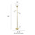 71" Gold Torchiere Floor Lamp with Two Reading Lights