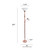 Torchiere Floor Lamp with Reading Light - 71" - Rose Gold and White - IMAGE 5