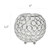 Crystal Chrome Base Circular Bowl Candle Holder - 6" - Clear - IMAGE 4