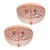 Crystal 2-Light Round Ceiling Flush Mounts - 13" - Rose Gold - Set of 2 - IMAGE 3