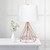 Geometric Wired Table Lamp with Tapered Shade - 23.5" - White and Rose Gold - IMAGE 2