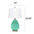 Pleated Glass Table Lamp with Shade - 23.25" - White and Green - IMAGE 4