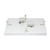 Crystal Drop 2-Light Square Ceiling Flush Mount - 12" - White
