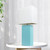 Leather Bedside Table Lamp with Shade - 21" - White and Light Blue - IMAGE 2