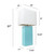 Leather Bedside Table Lamp with Shade - 21" - White and Light Blue - IMAGE 4