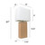 Leather Bedside Table Lamp with Shade - 21" - White and Beige - IMAGE 4