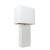 Faux Leather Bedside Table Lamp with Shade - 21" - White - IMAGE 1