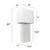 Faux Leather Bedside Table Lamp with Shade - 21" - White - IMAGE 4