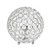 Elipse Ball Sequin Table Lamp with Feet- 8" - Silver - IMAGE 1