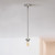 Adjustable Hanging Pendant Fixture with Cylindrical Shade - 53" - Silver - IMAGE 2