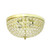 Crystal 2-Light Round Ceiling Flush Mount - 13" - Gold and Clear - IMAGE 3
