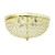 Crystal 2-Light Round Ceiling Flush Mount - 13" - Gold and Clear - IMAGE 4